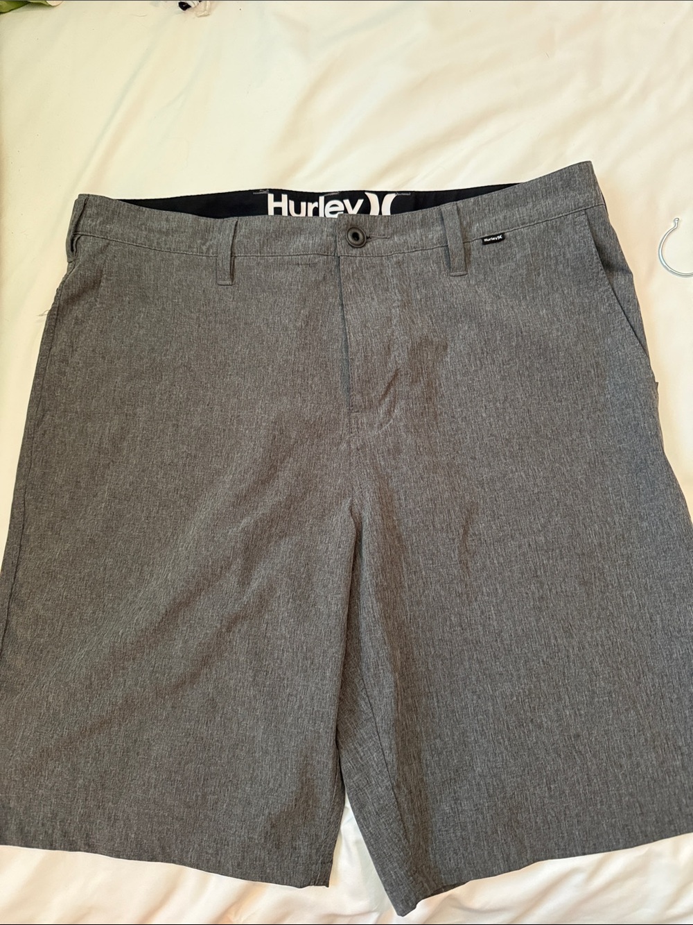 Hurley Heather Gray Men's Flat-Front Hybrid Shorts